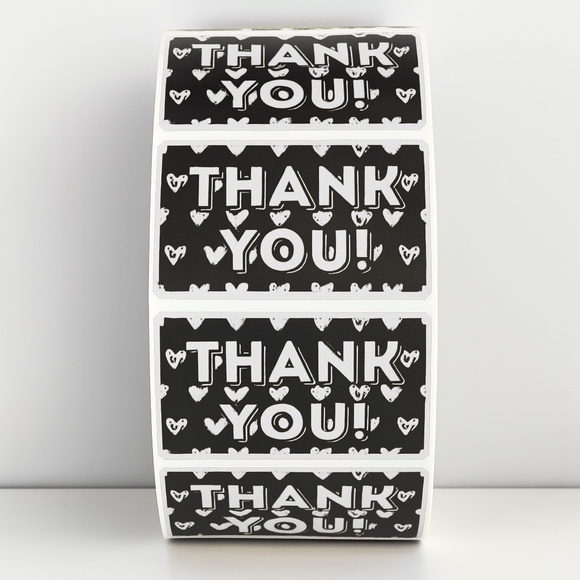 Thank You Stickers with Hearts – Cute Packaging Labels for Small Business Orders - Picture 10 of 11